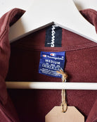 Maroon Champion 1/4 Zip Sweatshirt - Small