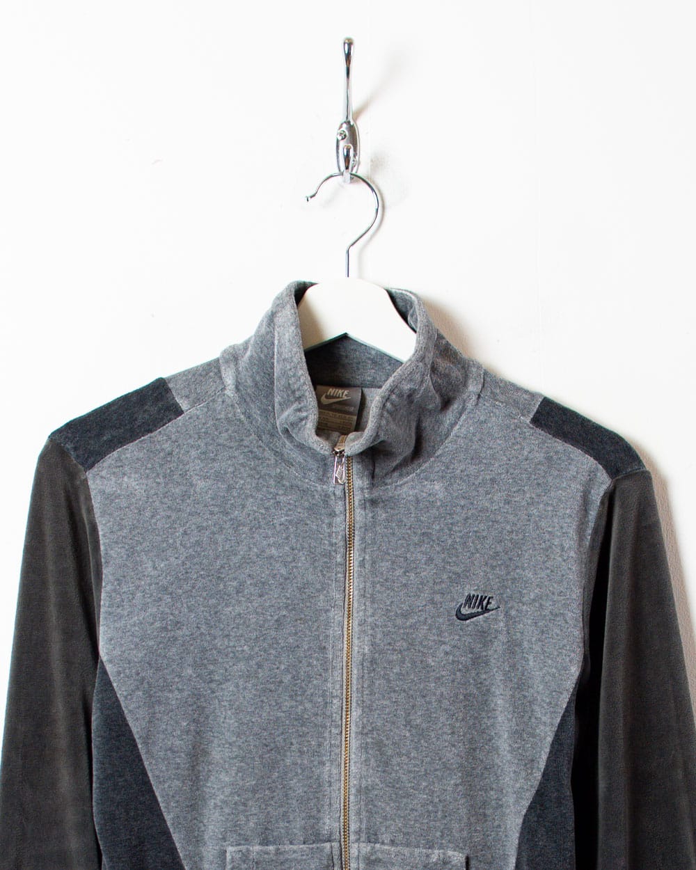 Stone Nike Velour Tracksuit Top - X-Small Women's