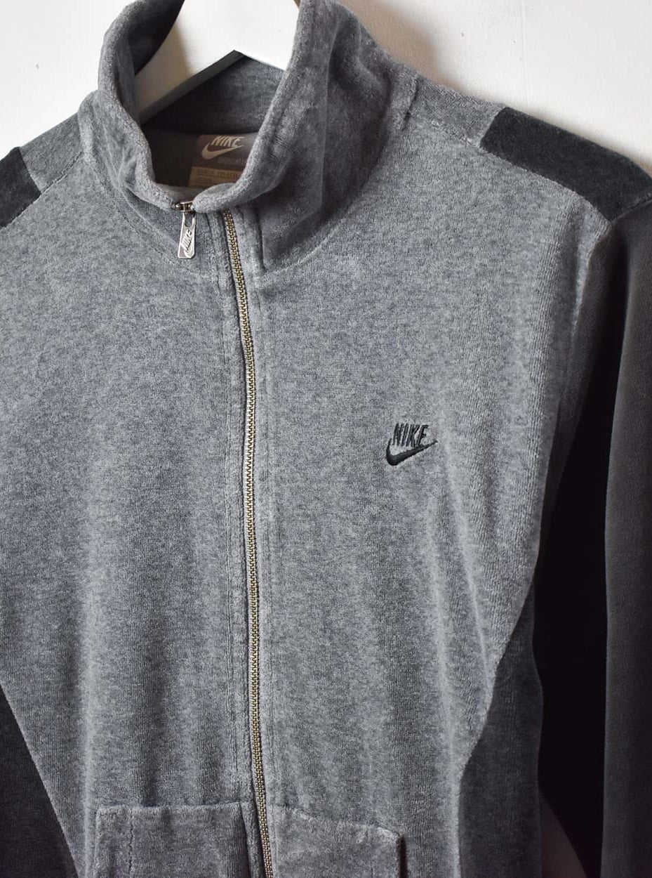 Stone Nike Velour Tracksuit Top - X-Small Women's