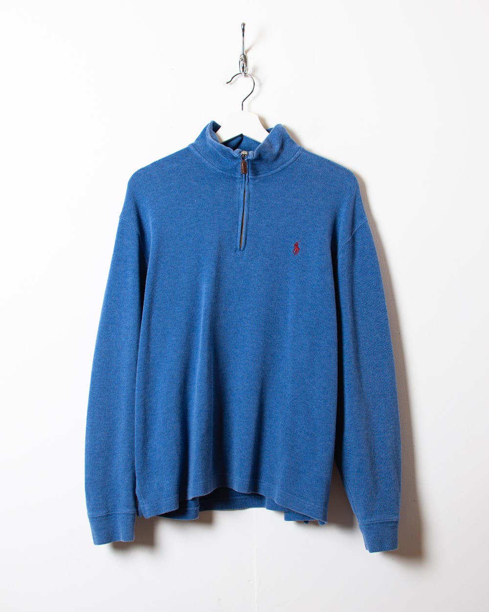 Blue Polo Ralph Lauren 1/4 Zip Sweatshirt - Large