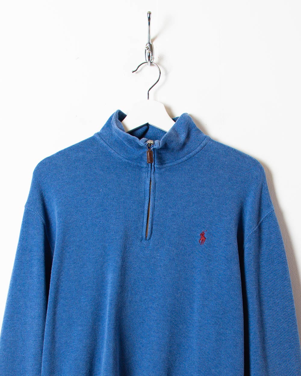 Blue Polo Ralph Lauren 1/4 Zip Sweatshirt - Large