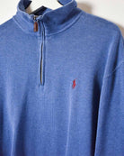 Blue Polo Ralph Lauren 1/4 Zip Sweatshirt - Large