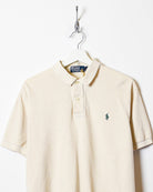 Neutral Polo Ralph Lauren Polo Shirt - Large