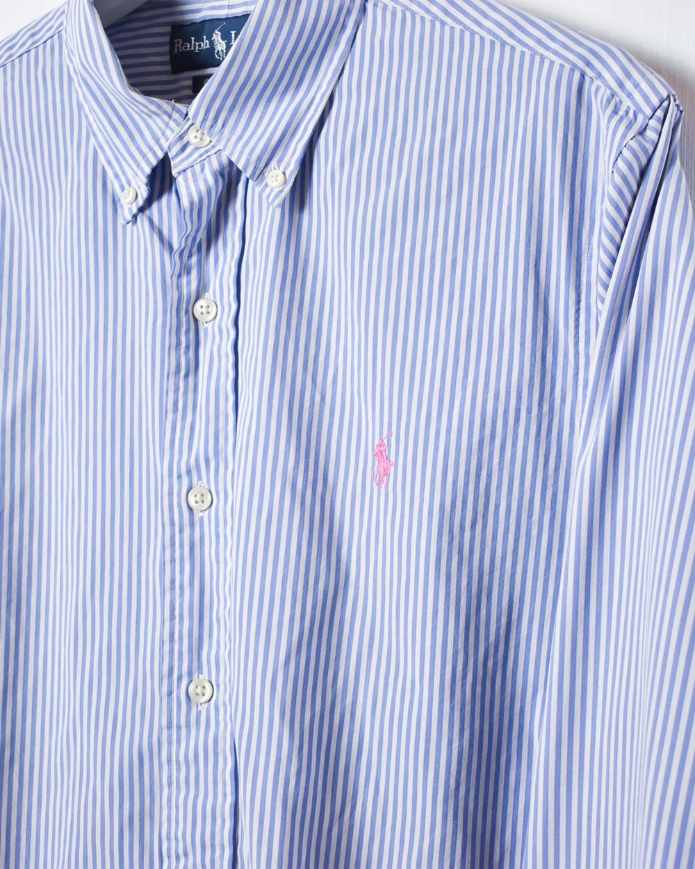 BabyBlue Polo Ralph Lauren Striped Shirt - Medium