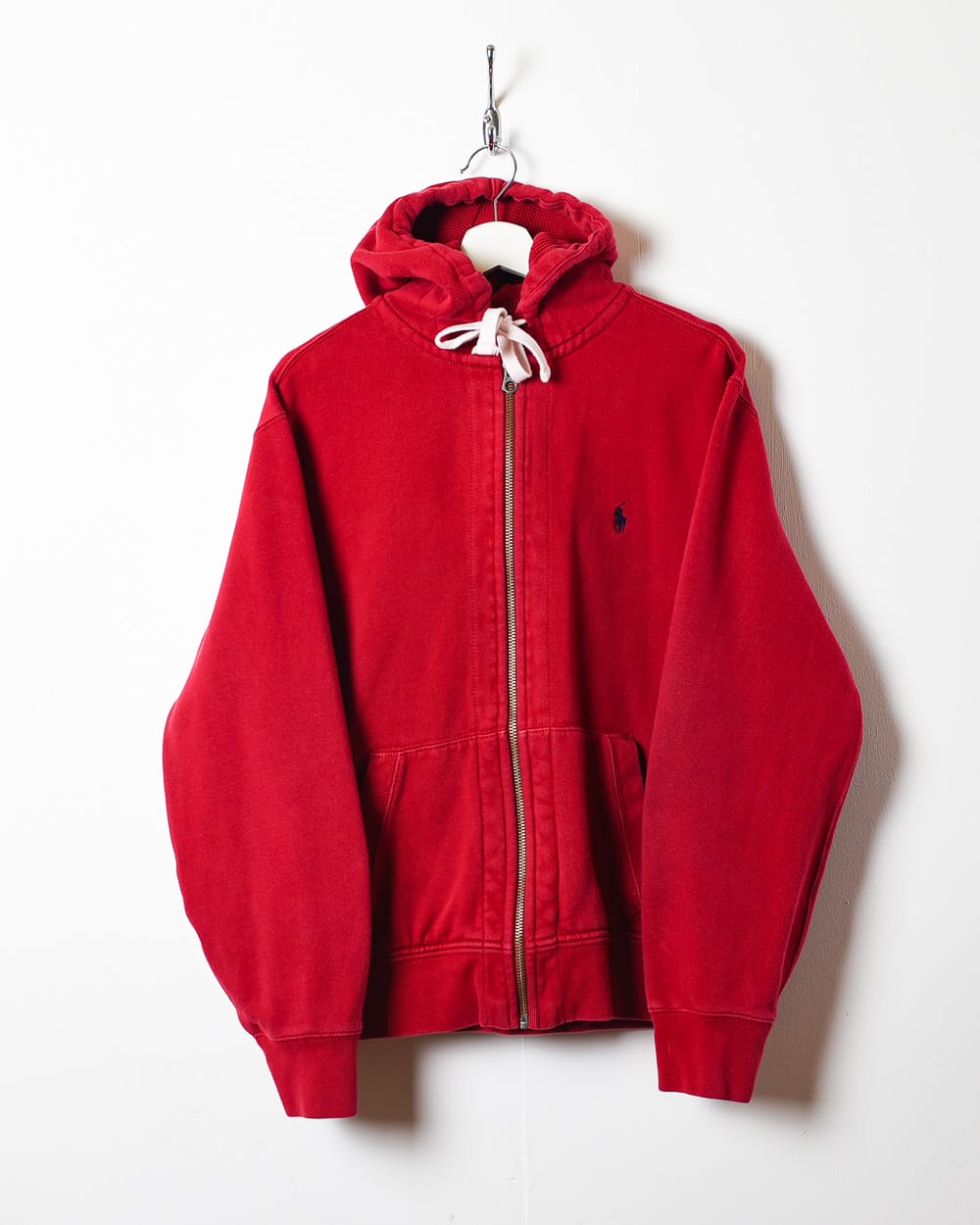 Red Polo Ralph Lauren Zip-Through Hoodie - Medium