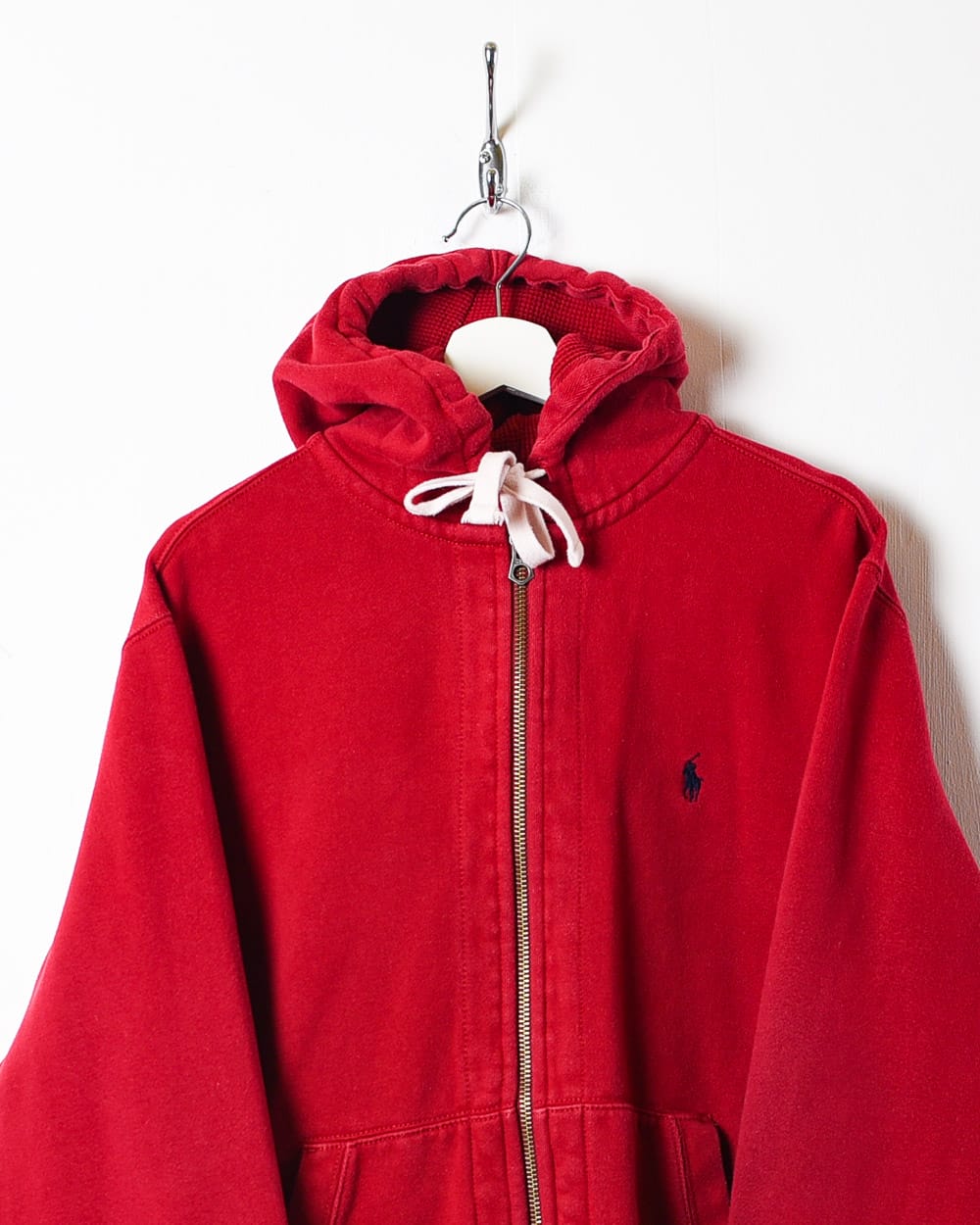 Red Polo Ralph Lauren Zip-Through Hoodie - Medium