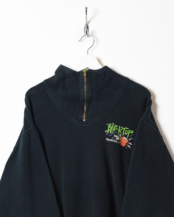 Black Reebok Blacktop 1/4 Zip Sweatshirt - Medium