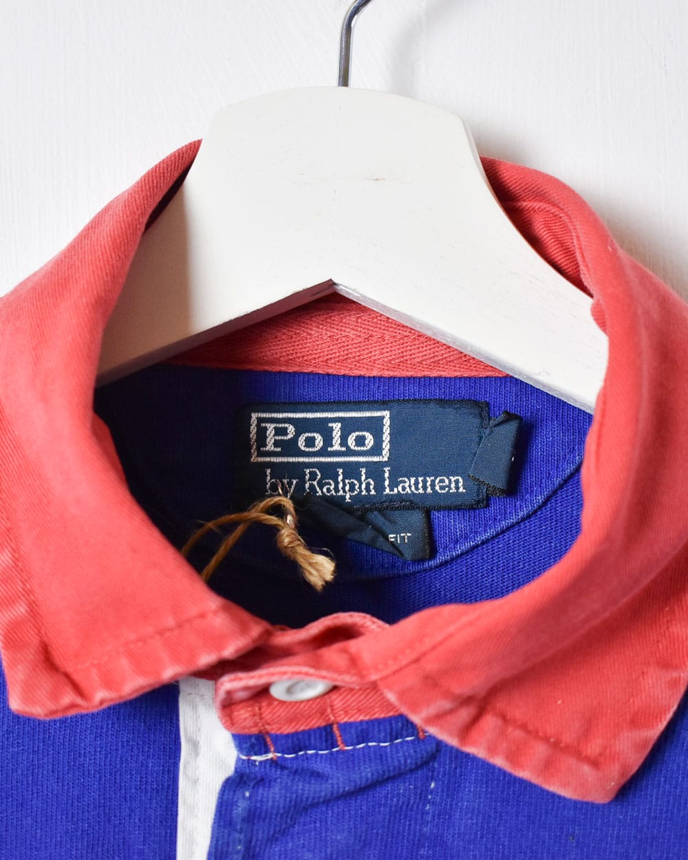 White Polo Ralph Lauren Golf Club Striped Rugby Shirt - Small