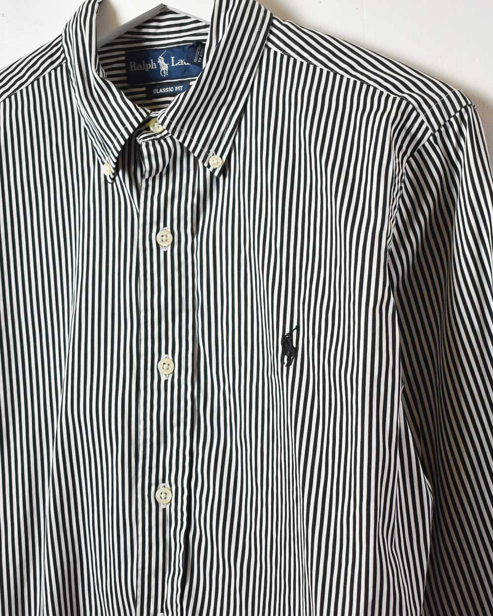 Black Polo Ralph Lauren Striped Shirt - Large