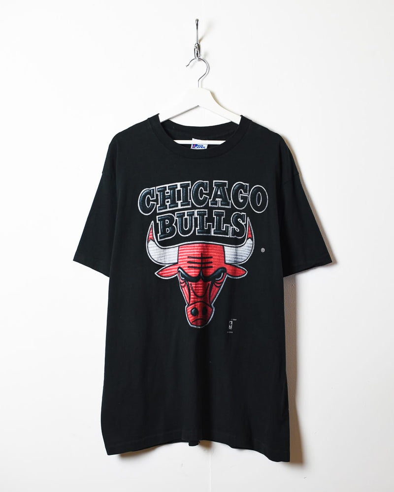 Chicago Bulls basketball NBA T Shirt Size M Mens Black Short Sleeve Crew  Neck