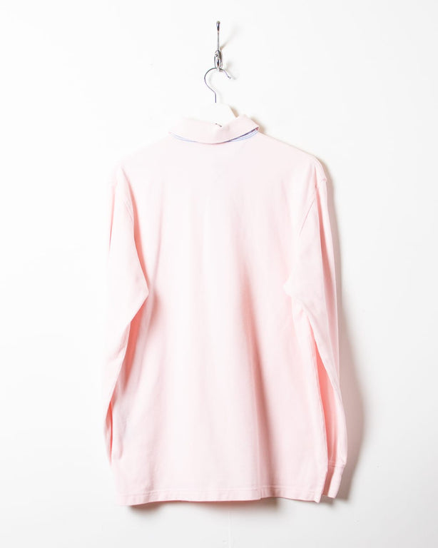 Pink Tommy Hilfiger Long Sleeved Polo Shirt - Medium