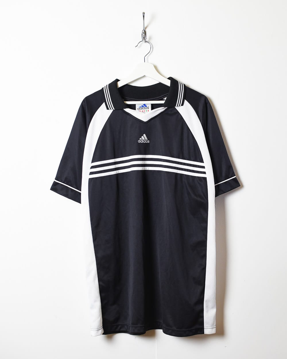 Black Adidas Collared T-Shirt - X-Large