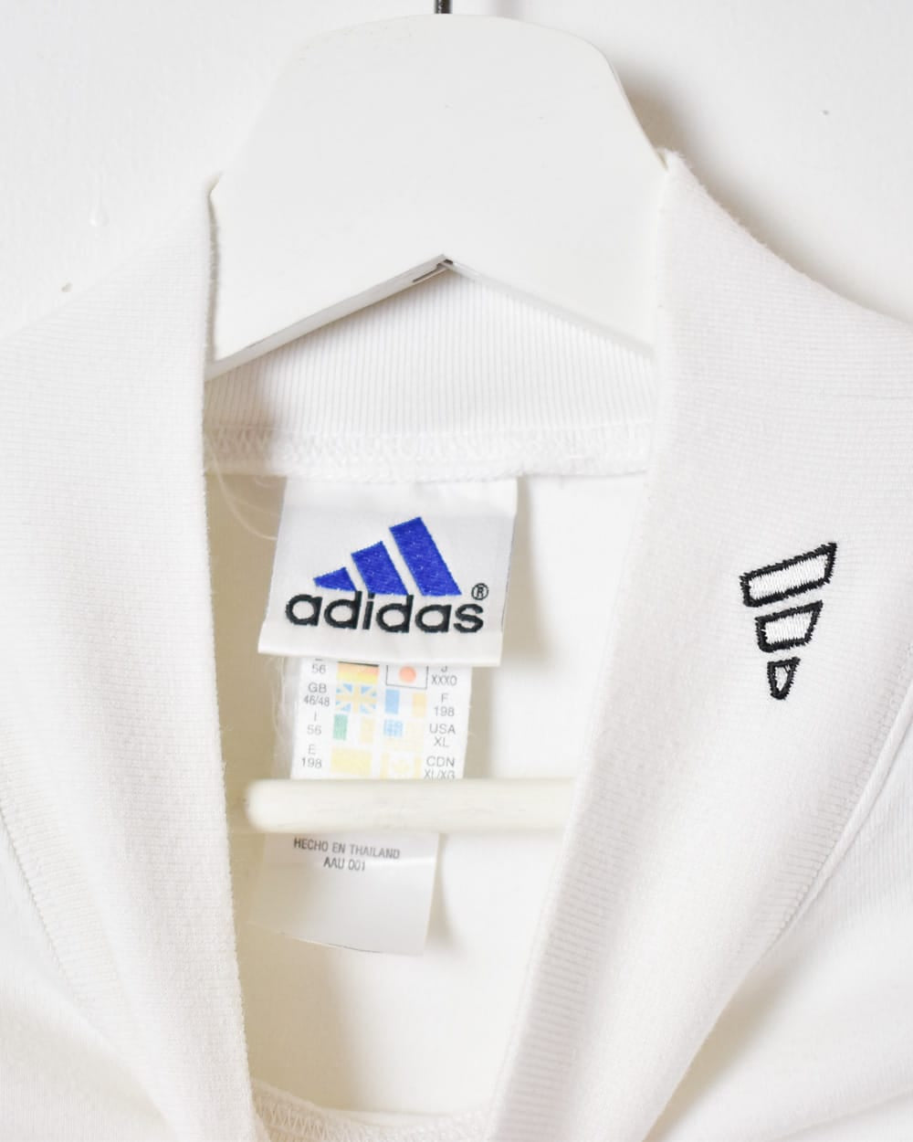 White Adidas Golf Mock Neck Long Sleeved T-Shirt - X-Large