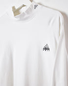 White Adidas Golf Mock Neck Long Sleeved T-Shirt - X-Large