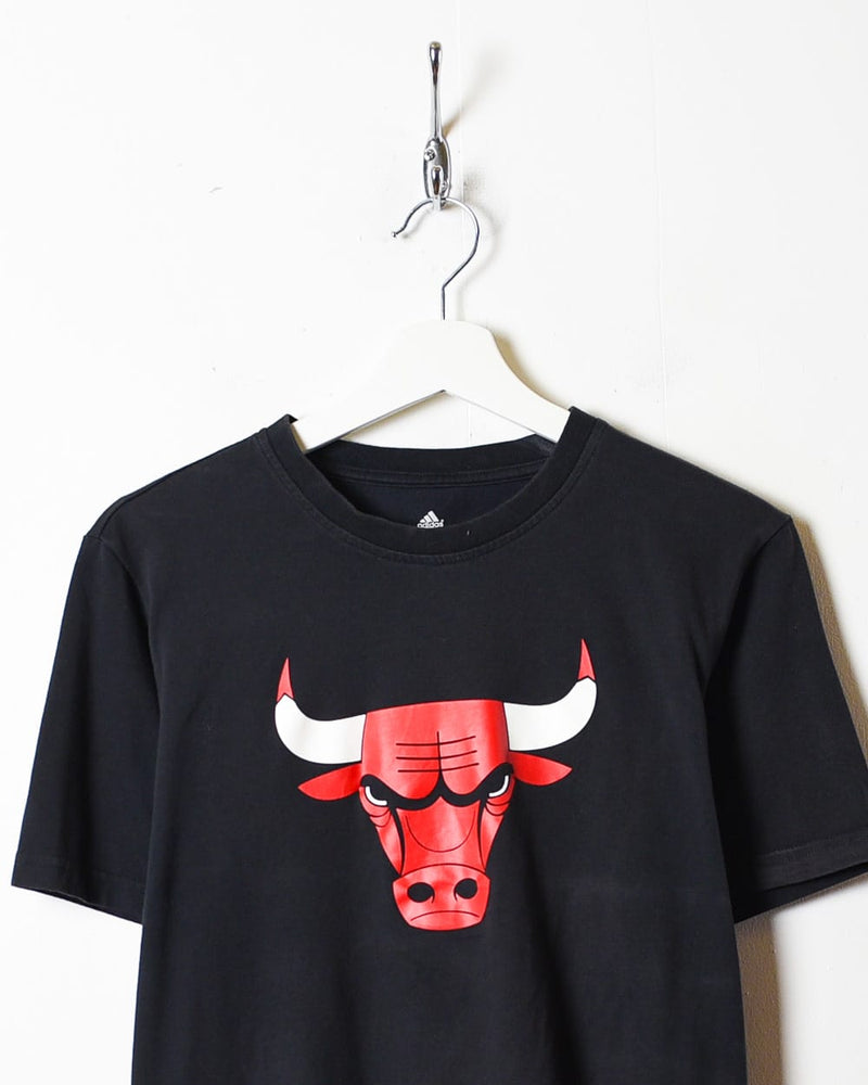 Vintage 00s Black Adidas NBA Chicago Bulls T-Shirt - Medium Cotton