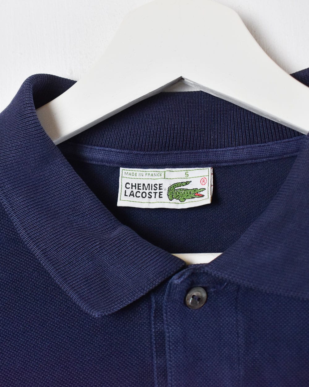 Navy Chemise Lacoste Long Sleeved Polo Shirt - Medium