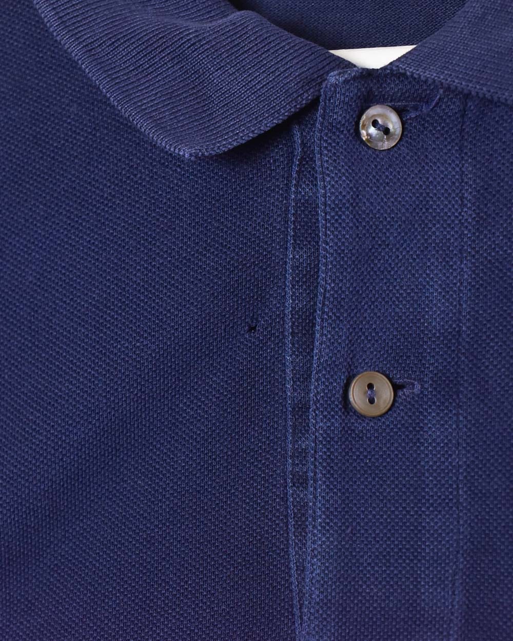 Navy Chemise Lacoste Long Sleeved Polo Shirt - Medium
