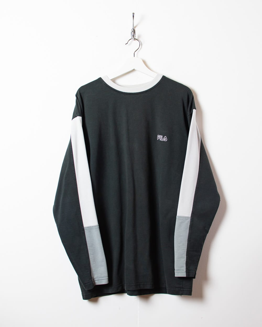 voldgrav fiktiv fravær Vintage 90s Black Fila Long Sleeved T-Shirt - X-Large Cotton– Domno Vintage