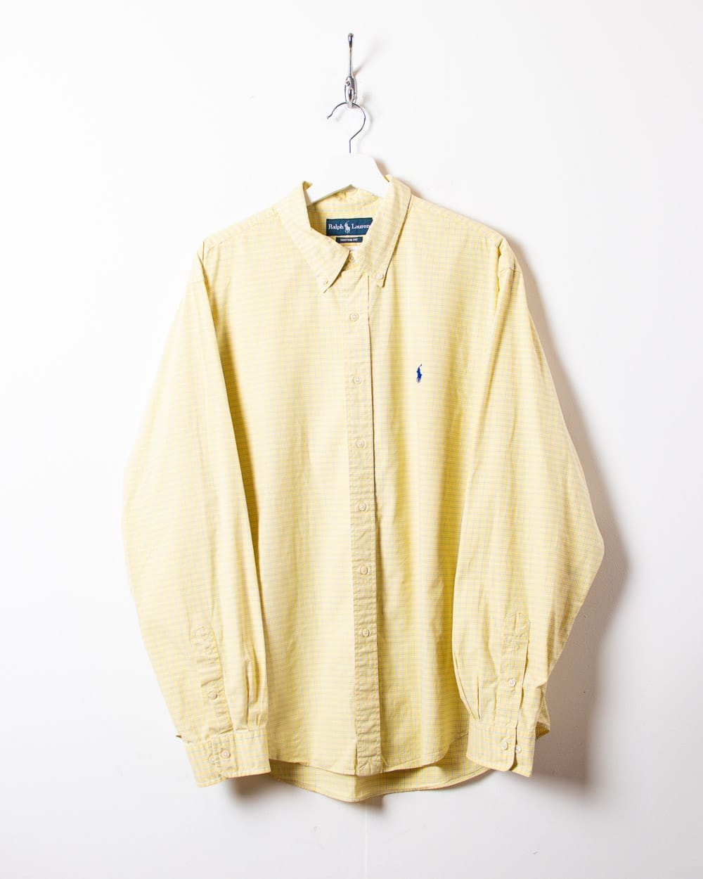 Yellow Polo Ralph Lauren Checked Shirt - X-Large