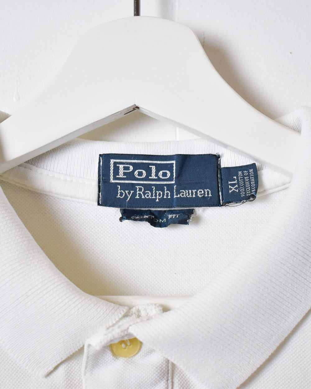 White Polo Ralph Lauren Polo Shirt - Small