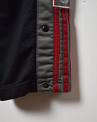 Black Adidas Popper Tracksuit Bottoms - Large