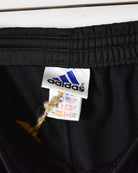 Black Adidas Popper Tracksuit Bottoms - Large