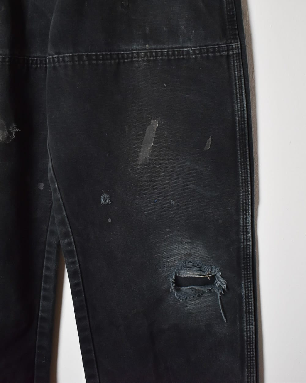 Black Dickies Distressed Double Knee Carpenter Jeans - W32 L33