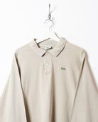 Neutral Lacoste Long Sleeved Polo Shirt - Large