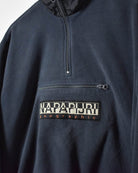 Navy Napapijri 1/4 Zip Fleece - Small