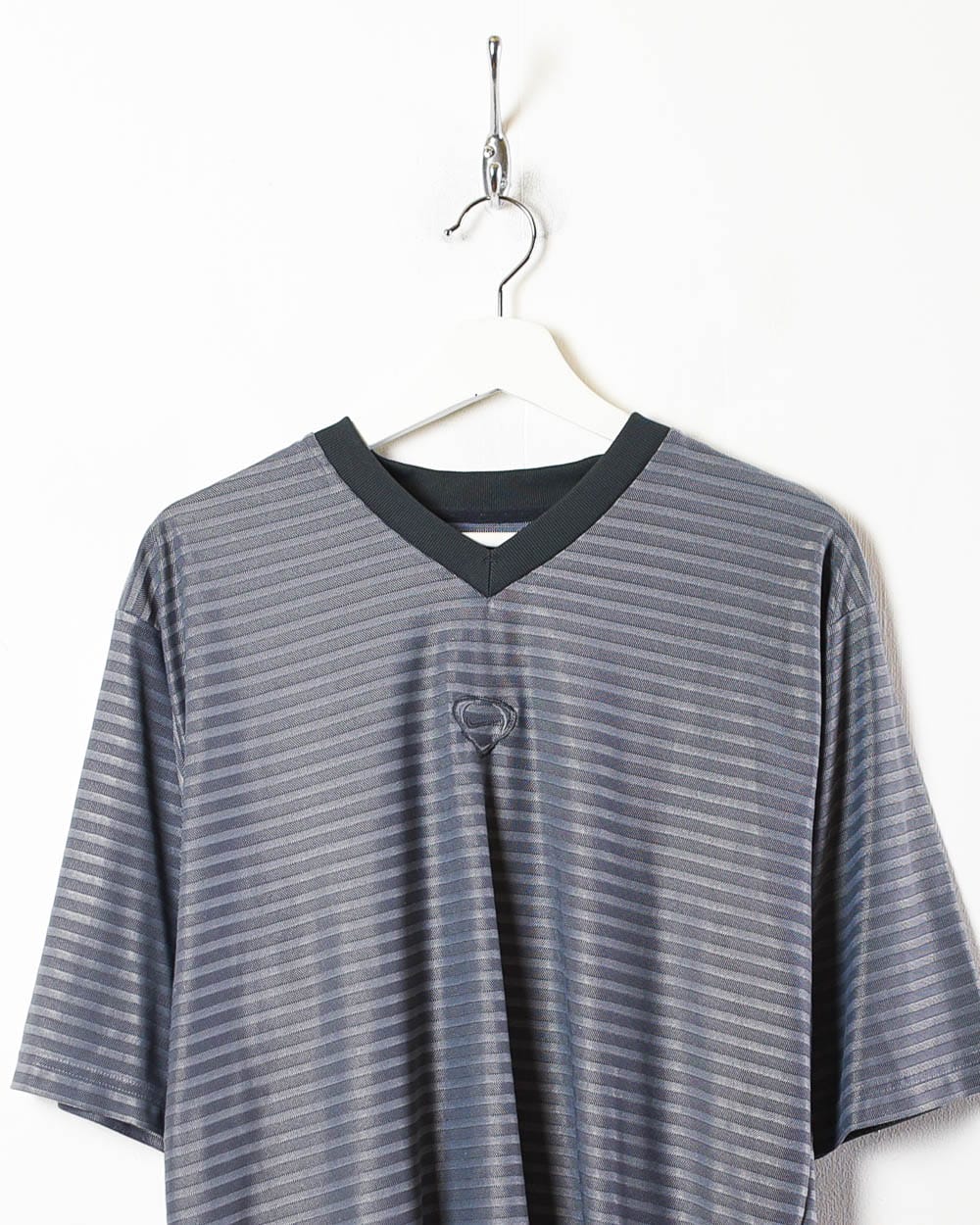 Grey Nike Total 90 Striped T-Shirt - Large