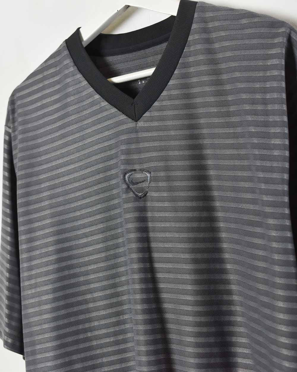 Grey Nike Total 90 Striped T-Shirt - Large