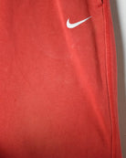 Red Nike Tracksuit Bottoms - Large