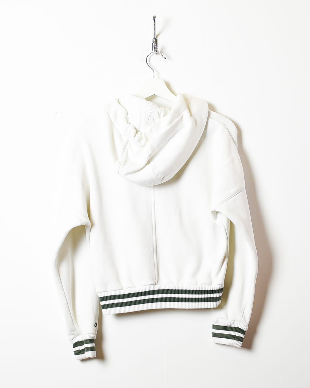 White Nike Zip-Through Hoodie - Small Women's