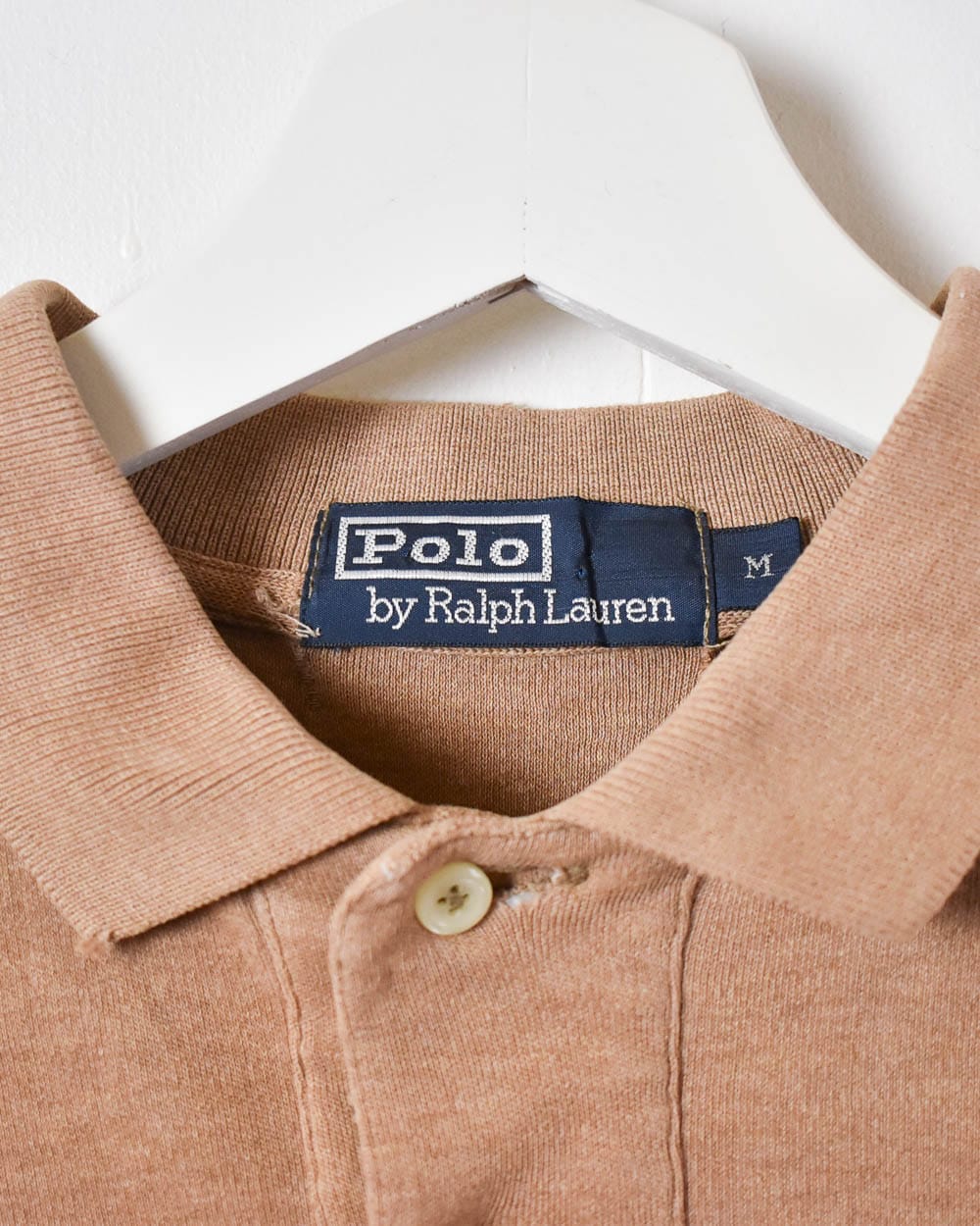 Neutral Polo Ralph Lauren Long Sleeved Polo Shirt - Small