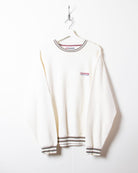 White Chaps Ralph Lauren Fleece Sweatshirt - Large