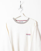 White Chaps Ralph Lauren Fleece Sweatshirt - Large