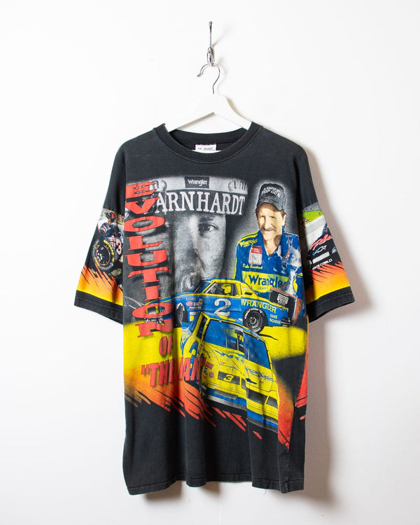 Black Chase Authentics Nascar Dale Earnhardt Evolution Of The Man All-Over Print T-Shirt - XX-Large