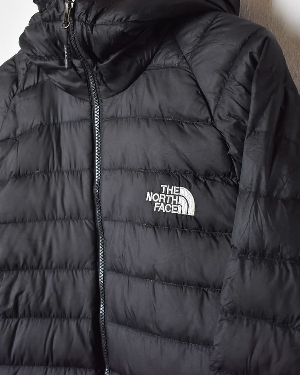 Black The North Face 800 High Neck Hooded Puffer Jacket - Medium