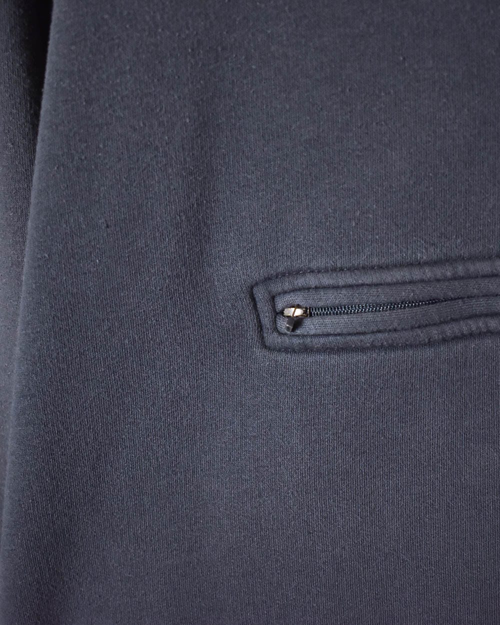 Navy Adidas Kangaroo Pocket 1/4 Zip Sweatshirt - XX-Large