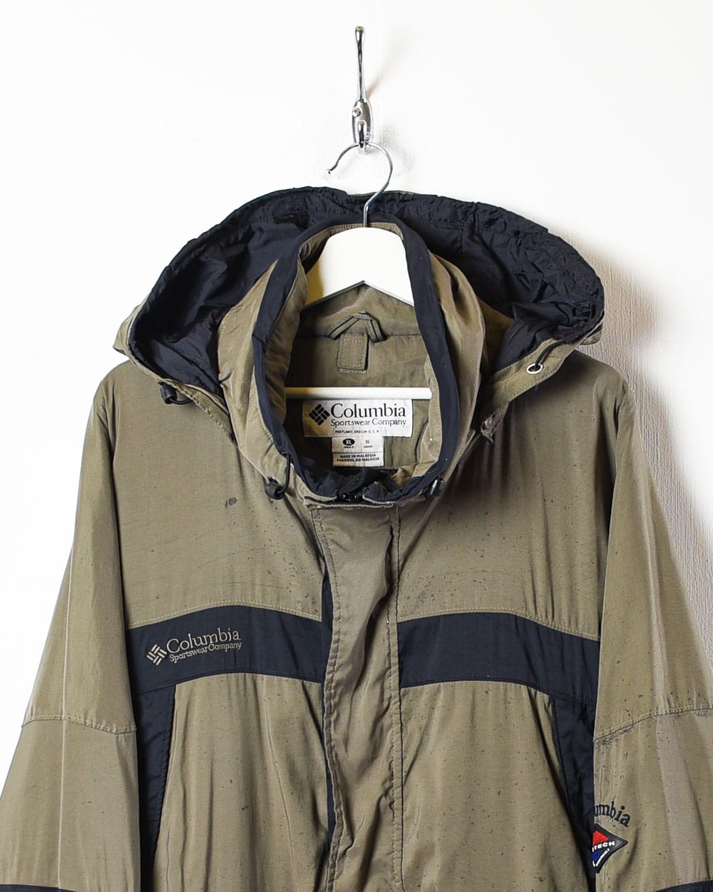 Grey Columbia Windbreaker Parka Jacket  - X-Large