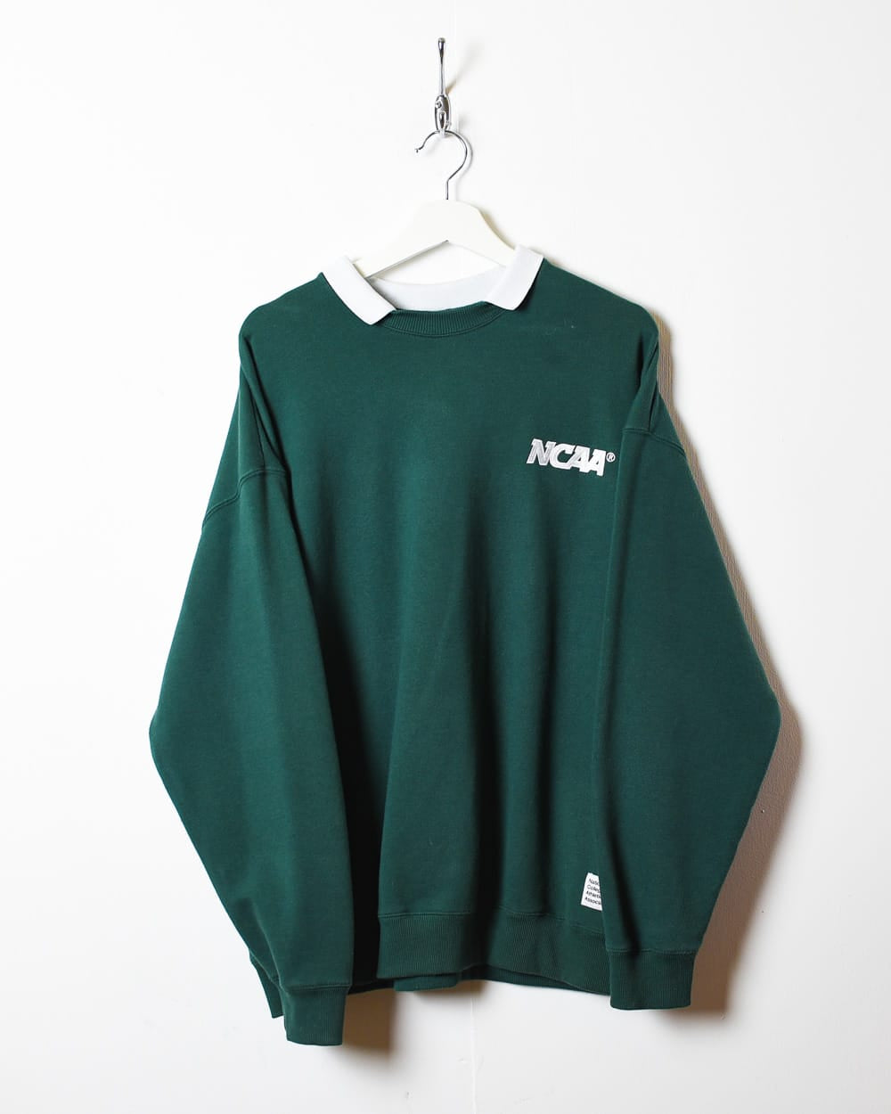 Green NCAA Collared Sweatshirt - Medium