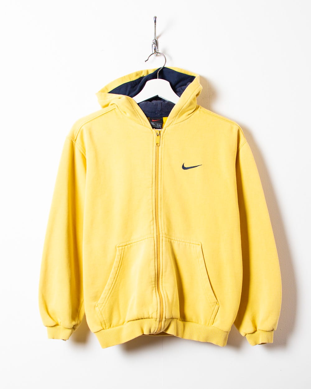 Yellow Nike Zip-Through Hoodie - X-Small