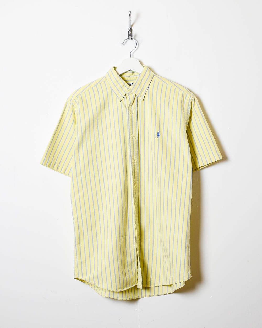 Yellow Polo Ralph Lauren Striped Short Sleeved Shirt - Medium