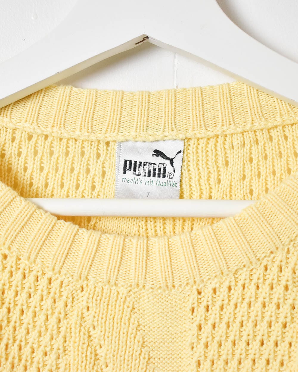 Yellow Puma Knitted Sweatshirt - Large