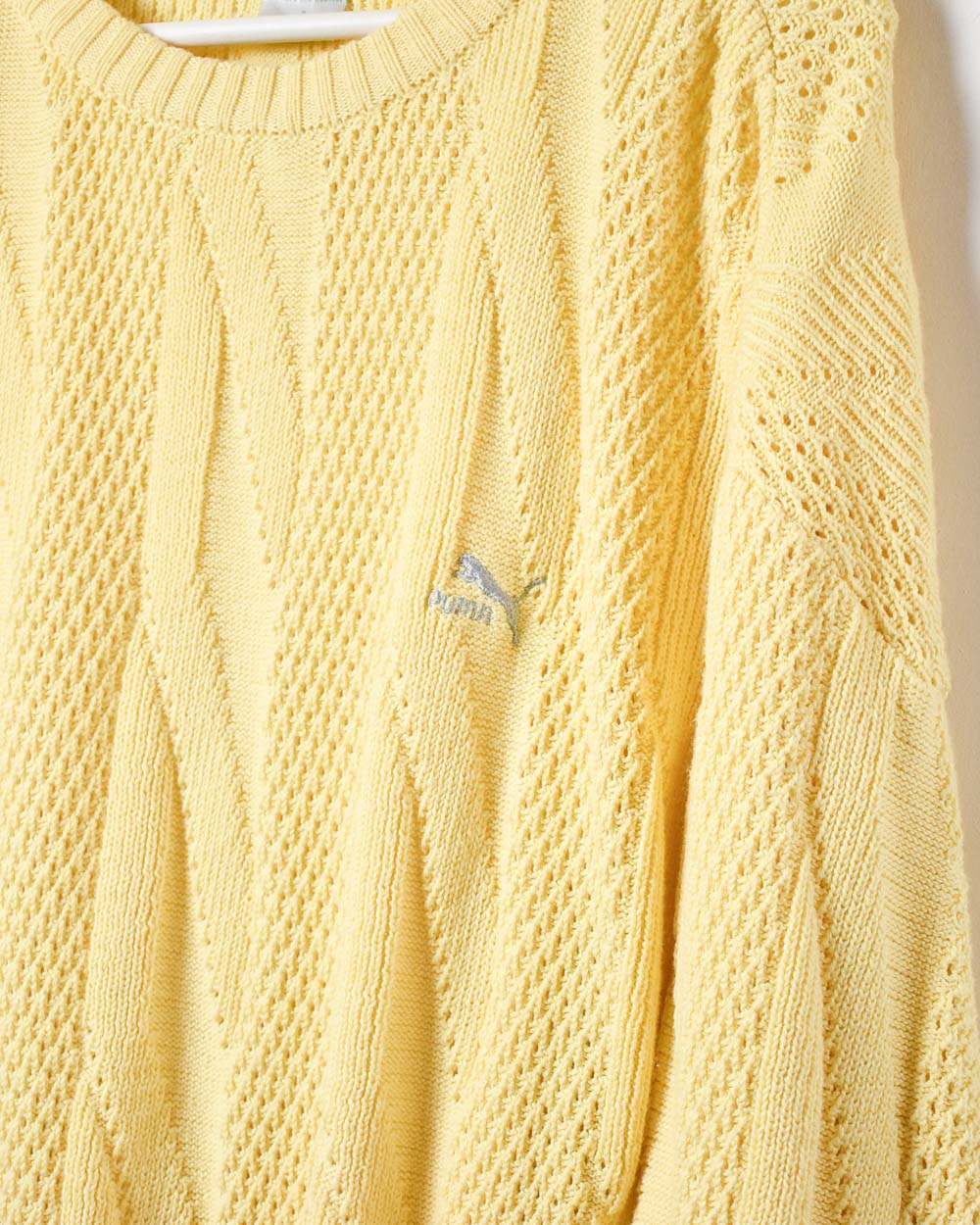 Yellow Puma Knitted Sweatshirt - Large