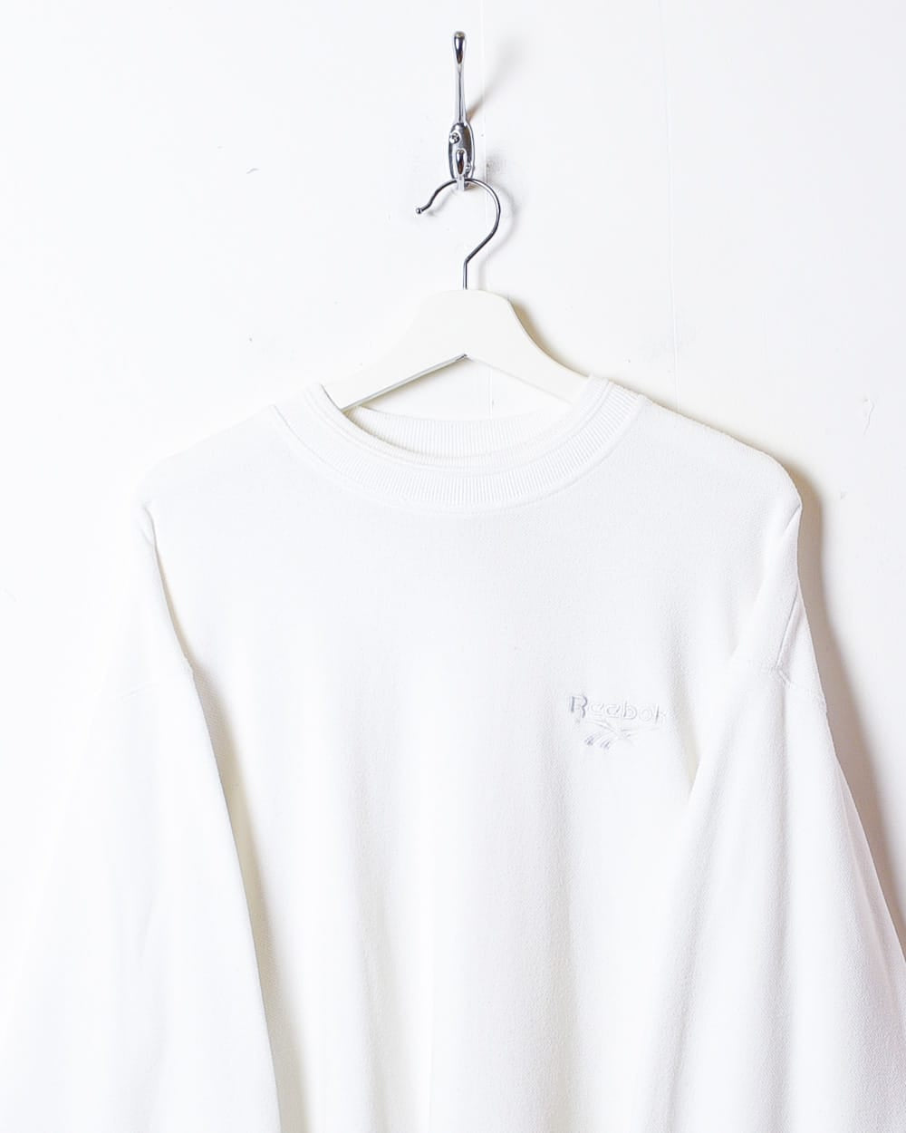 White Reebok Sweatshirt - Large