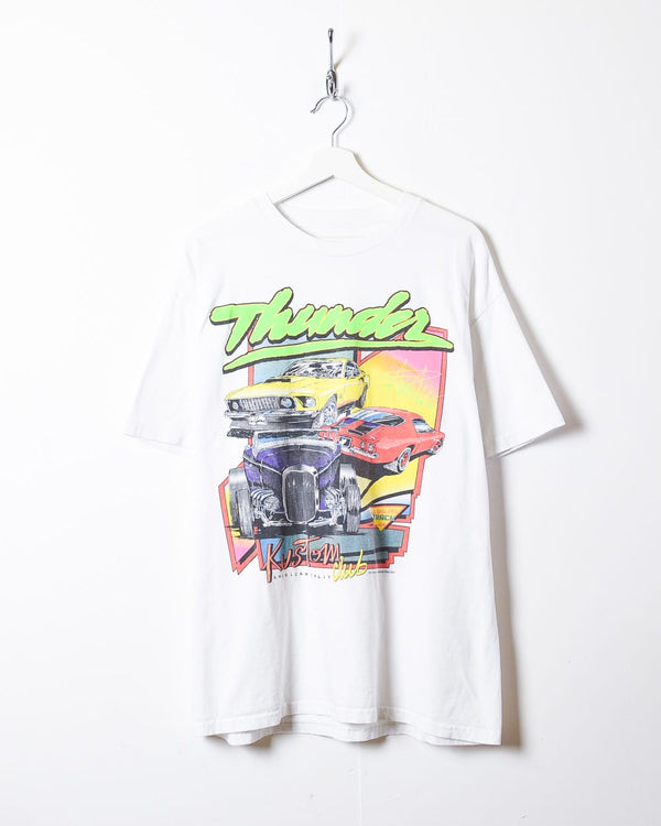White Thunder Kustom Club T-Shirt - X-Large