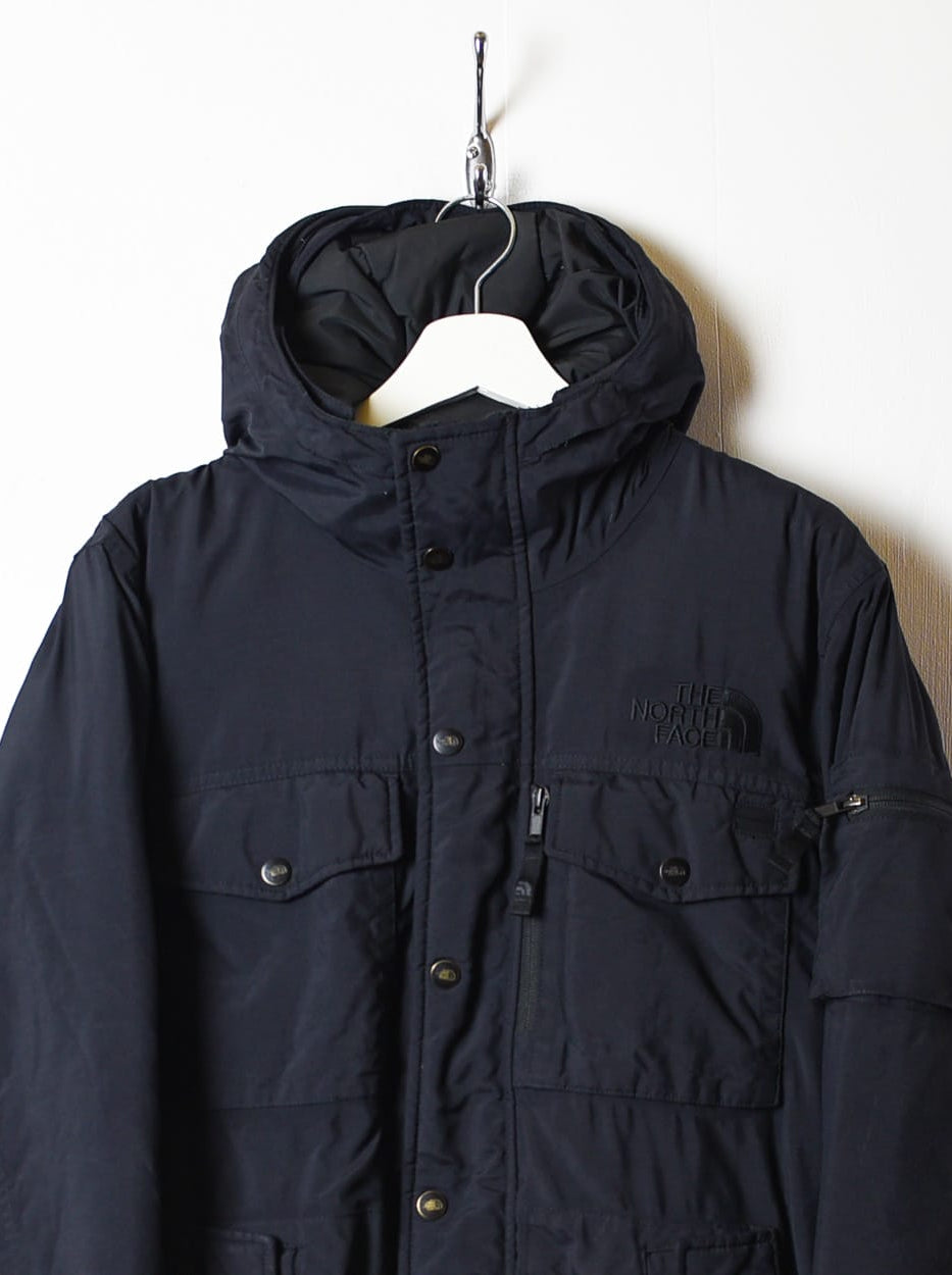 Black The North Face HyVent Padded Hooded Coat - Small