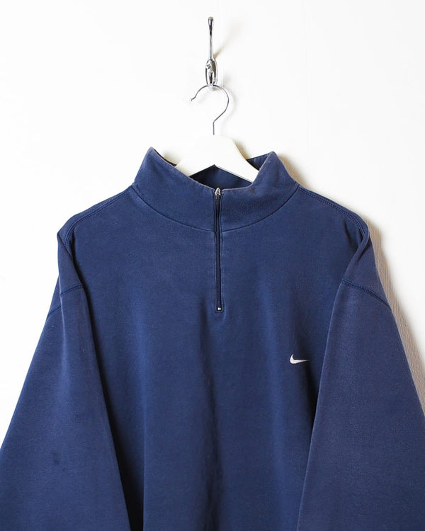Navy Nike 1/4 Zip Sweatshirt - XX-Large