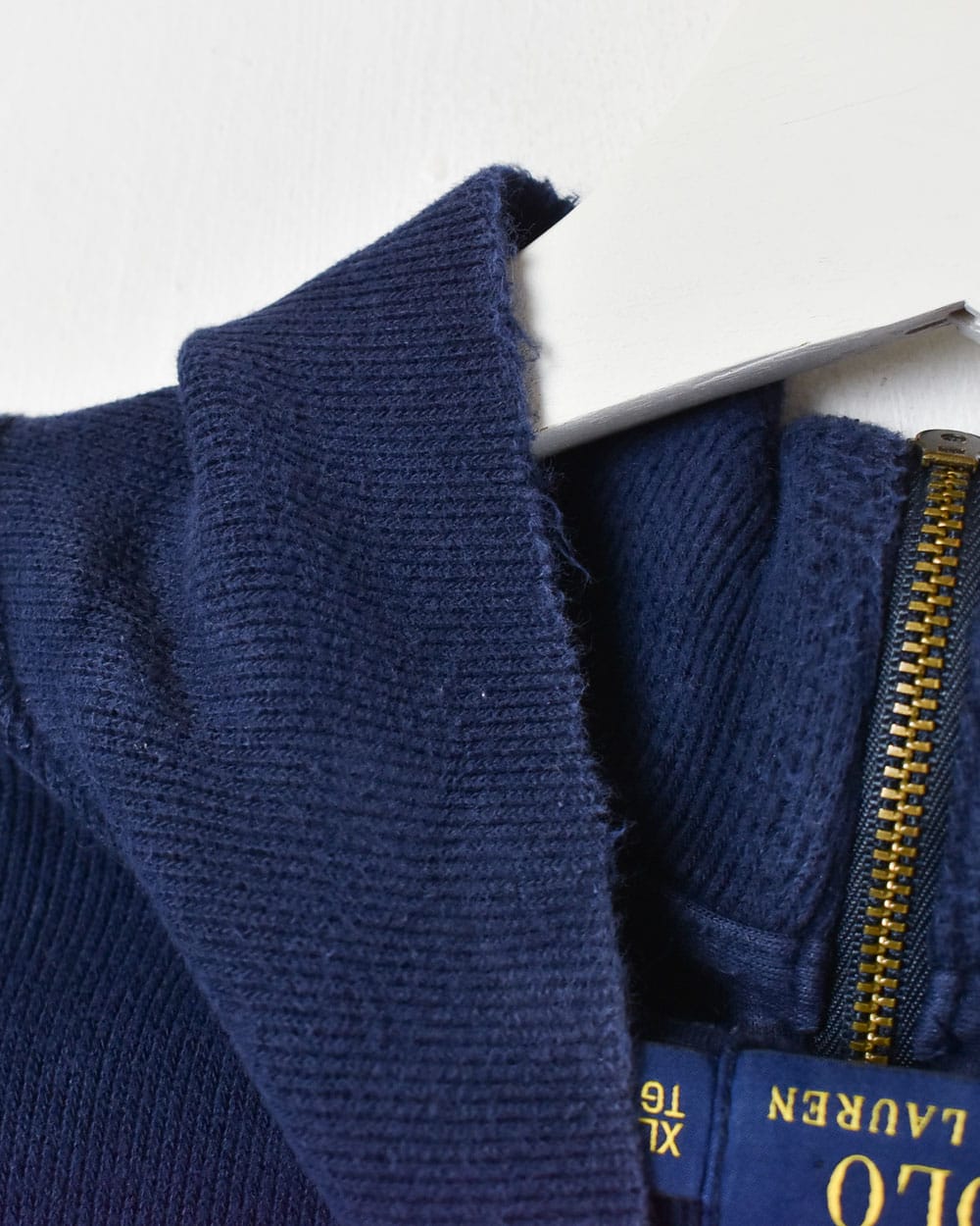 Navy Polo Ralph Lauren 1/4 Zip Sweatshirt - X-Large